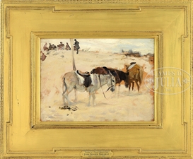 DONKEYS IN A DESERT, MOROCCO 1880 by John Singer Sargent